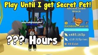 Playing Nonstop Until I Hatch A Secret Pet! - Clicker Simulator Roblox