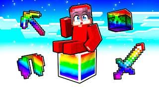 Minecraft, But It’s One OP RAINBOW Block!