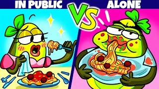 Girls in PUBLIC vs Girls ALONE  How Girls REALLY Get Ready for a DATE!  | Avocado Couple