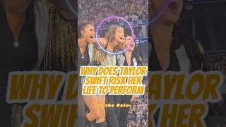 Why Does Taylor Swift Risk Her Life to Perform in the Rain? #taylorswift #celebrity