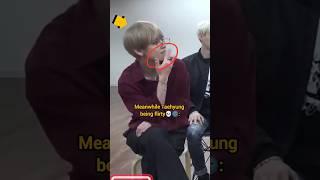 TAEHYUNG IS FLIRTING WITH JIMIN DURING INTERVIEW  #bts #kimtaehyung #parkjimin