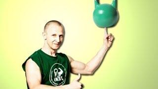 Sergey Rudnev - variation of kettlebell jerk