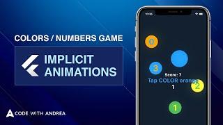 Colors / Numbers Game with Flutter Implicit Animations