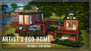 ARTIST'S ECO HOME - Shipping Container House [No CC] // Stop Motion - The Sims 4