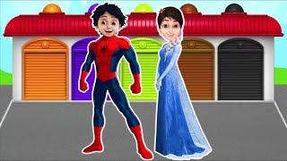 Shiva ANTV Transform into Elsa vs Spiderman Learn Colors