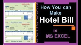 Create Hotel Bill Receipt Excel 2007 | simple & Easy Process