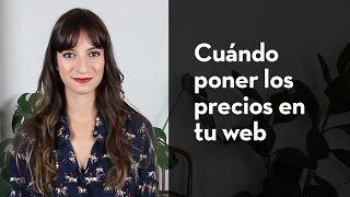 Cuándo poner tus precios en la web