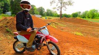 First Ride on NEW 2021 CRF110F at BackYard Pit Bike Track