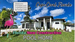 Another Cape Coral Florida Luxuries Stunning Pool Home For Sale!