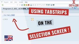 Using Tabstrips / TabControl on the Selection Screen [english]