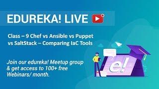 Class - 9 DevOps Training | Chef vs Puppet vs Ansible vs SaltStack - Comparing IaC Tools | Edureka