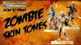 How to paint Zombie (Deadwalker) Skin Tones for Warhammer, Zombiecide and the Walking Dead.