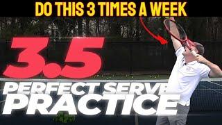 {Serve Lesson} Perfect Serve Practice for 3.5 tennis players