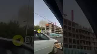 Тошкентда Ҳумо Арена ҳудудида қурилиши тугалланмаган бино ёнмоқда I YANGILIKLAR XABARLAR TEZKOR