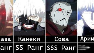 Уровень Ранга Персонажей | Токийский Гуль / Tokyo Ghoul