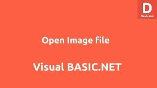 Open Image file using VB.NET Console Application