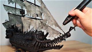 [3d pen] 3D펜으로 플라잉더치맨 만들기 : Making Flying Dutchman in Pirates of the Caribbean