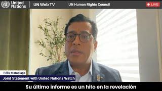 UN Watch invites Nicaraguan opposition leader Félix Maradiaga to address the UNHRC