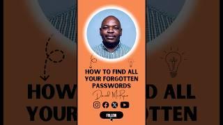 How to find all your forgotten passwords #smartphone #techguy #technology #tech #tips #howto #ios