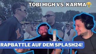 TOBI HIGH VS. KARMA  DLTLLY SPLASH ON BEAT RAPBATTLE | REACTION