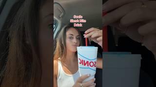 Trying the Sonic Shark Bite Drink 🩸🩵#sonic #sonicdrivein #sonicorder #sonicdrink #fastfood