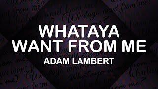 Adam Lambert - Whataya Want From Me (Lyrics / Lyric Video)