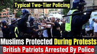 Muslim & Islamists Protesters Allowed But British Patriots Arrested By  Police: Two Tier Policing