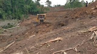 Wow Amazing Skills! The D6R XL Bulldozer Carves the Mountain Terrace Very Well and Perfectly