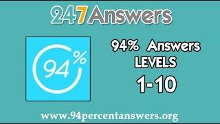 94% Percent Answers Levels 1-10