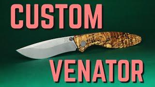 CHATOYANCY OVERLOAD!!! Customizing The Bastards Knives VENATOR!!! #custom #handmade #wood