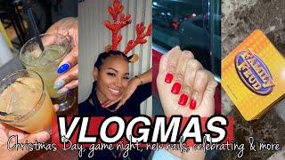 Christmas eve shopping, new nails, game night + Christmas day fun & lit celebrations! | VLOGMAS 2021