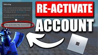 How to Reactivate Roblox Account (2024) | Re-activate Account After Ban - Mobile/PC