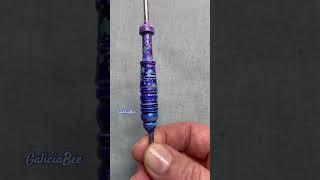  Aurora Borealis hand painted lace tools.  #bobbinlace #lace #lacemaking #aurora borealis ra