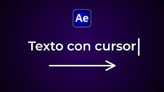 Text with CURSOR TYPING in After Effects