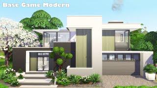 Modern House ️ | Base Game | No CC | The Sims 4 Speed Build