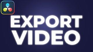 How To Export Video In Davinci Resolve 19 Tutorial