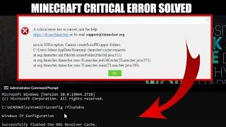 How to Fix Tlauncher Minecraft Error A Critical Error has occurred,ask for help | Latest 2024