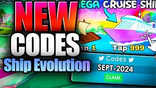 Ship Evolution (Idle Clicker) CODES - ROBLOX SEPTEMBER 2024