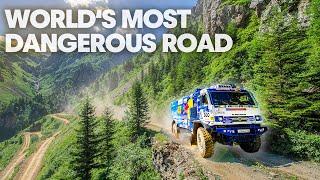 Racing On The World's Most Dangerous Road: Kamaz Truck VS Rally Car