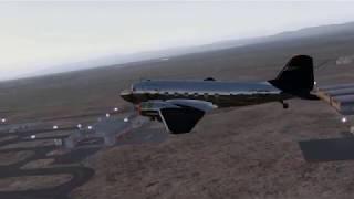 X-Plane 11.50b1 DC-3, KWJF to KPOC