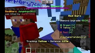 Hyperlands Bedwars with a special visitor! Squads NO ARMOUR CHALLENGE! /Spursking7 Gaming Minecraft