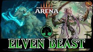 LET'S GET BIG! | MTG Arena - Mono Green Elf Stompy Ramp Combo TARKIR Standard Deck