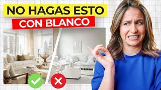 ERRORES AL DECORAR CON BLANCO + Alternativas y Combinaciones Diseño de Interiores Moderno y Elegante