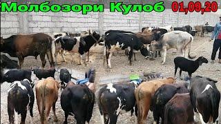 Молбозори Кулоб Сешанбебозор нархи гову мол нав 2 сентября 2020 г.