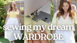 Sewing my DREAM wardrobe for Spring & Summer  free cotton midi skirt tutorial & pattern inspo!