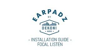 How to Replace Ear Pads on the Focal Listen Headphones - Earpadz by Dekoni Audio