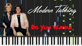 Modern Talking - Do You Wanna [Synthesia Tutorial]