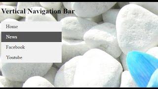 How to create Vertical Navigation Bar Using html and css