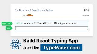 Build a typing App just like Typeracer using React - Best project to Learn State Management Zustand.