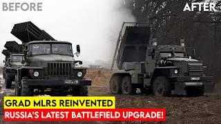 Russian Forces Deploy Upgraded BM-21 Grad MLRS with Enhanced Drone Protection!